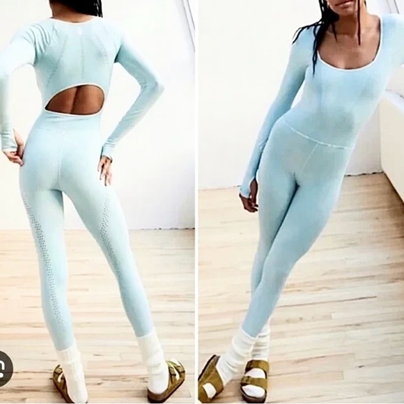 FP Movement Good Karma Mineral Wash Long Sleeve Onesie Jumpsuit - Picture 2 of 6